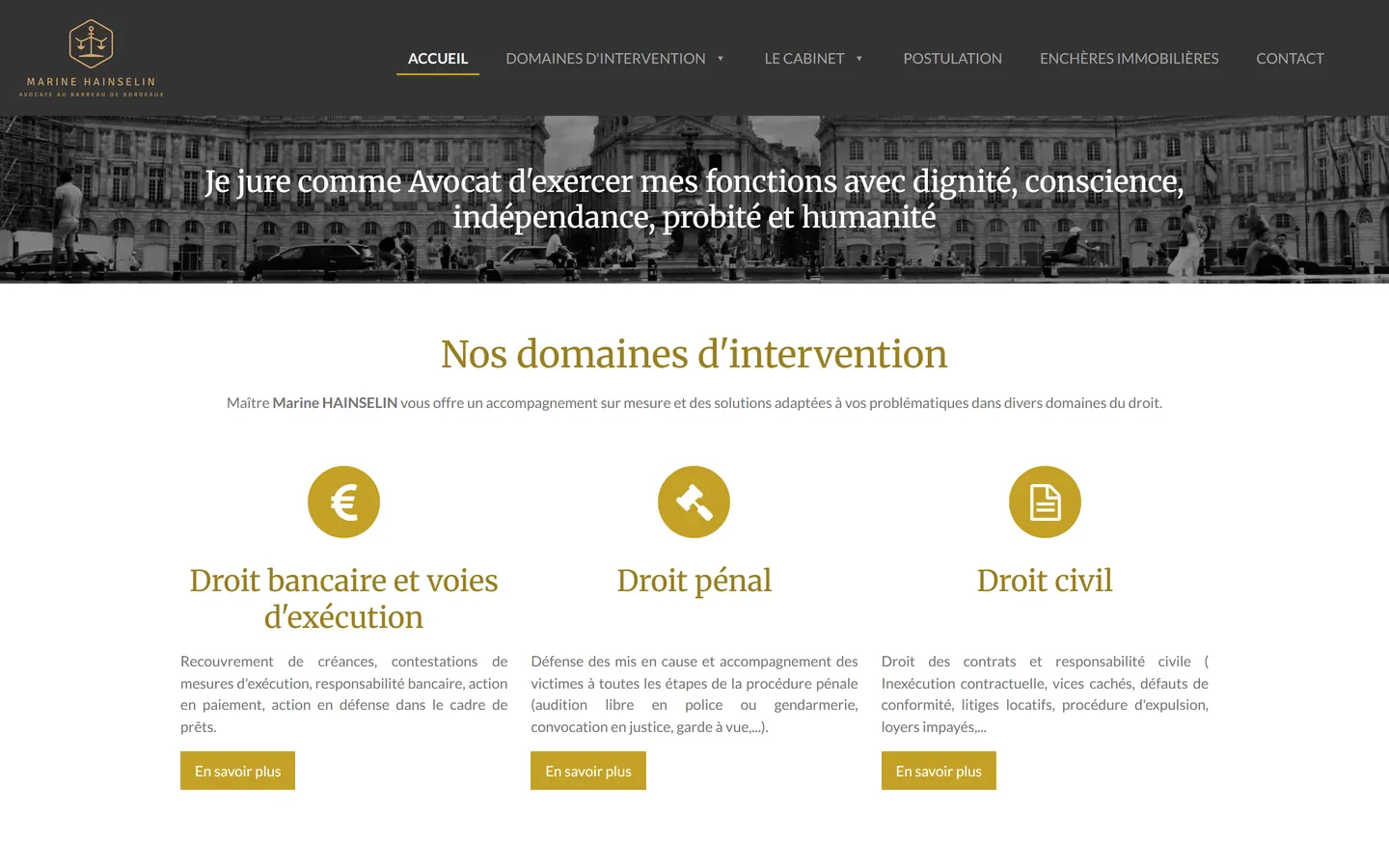 Ancien site de Marine Hainselin, avocate